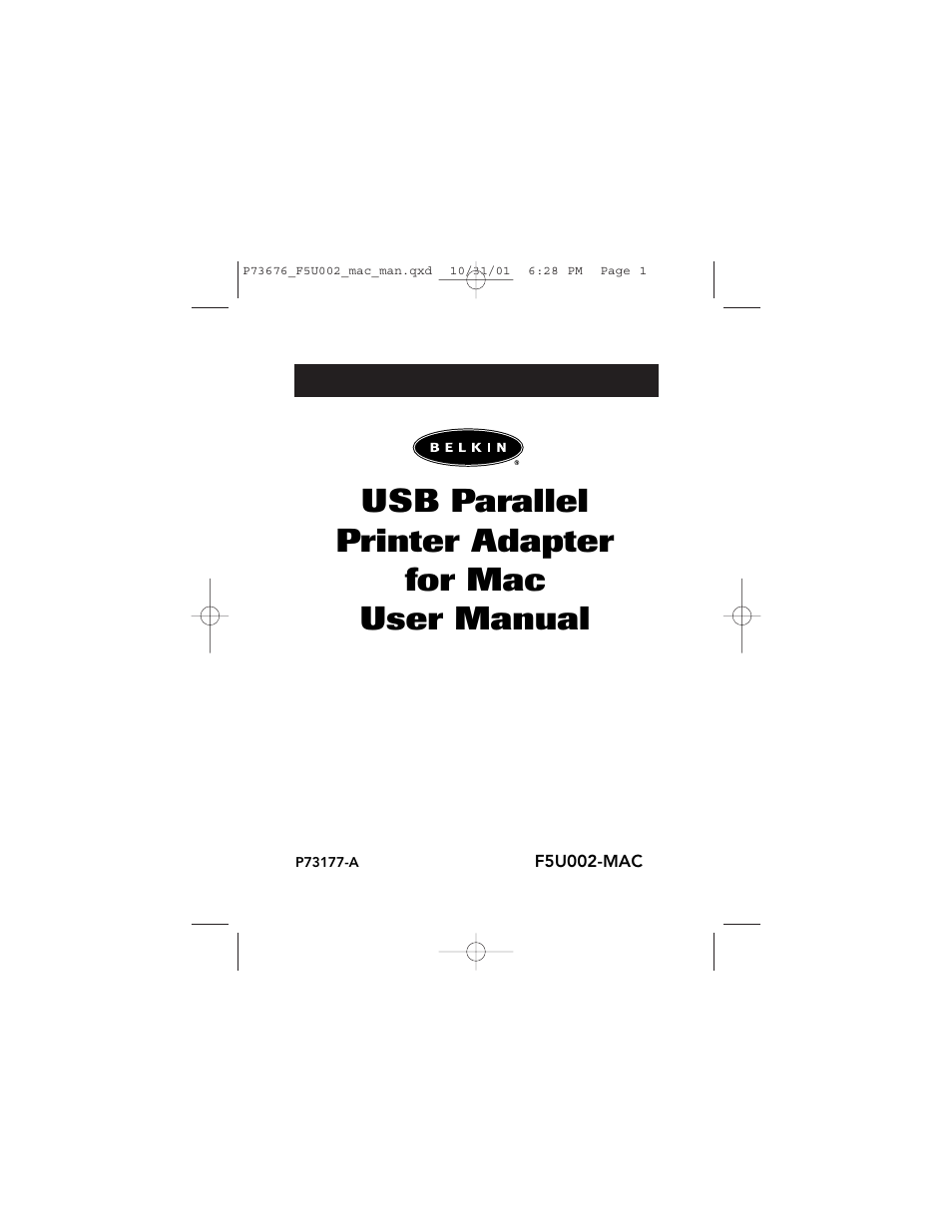 Belkin USB Parallel Printer Adapter for Mac F5U002-MAC User Manual | 24 pages