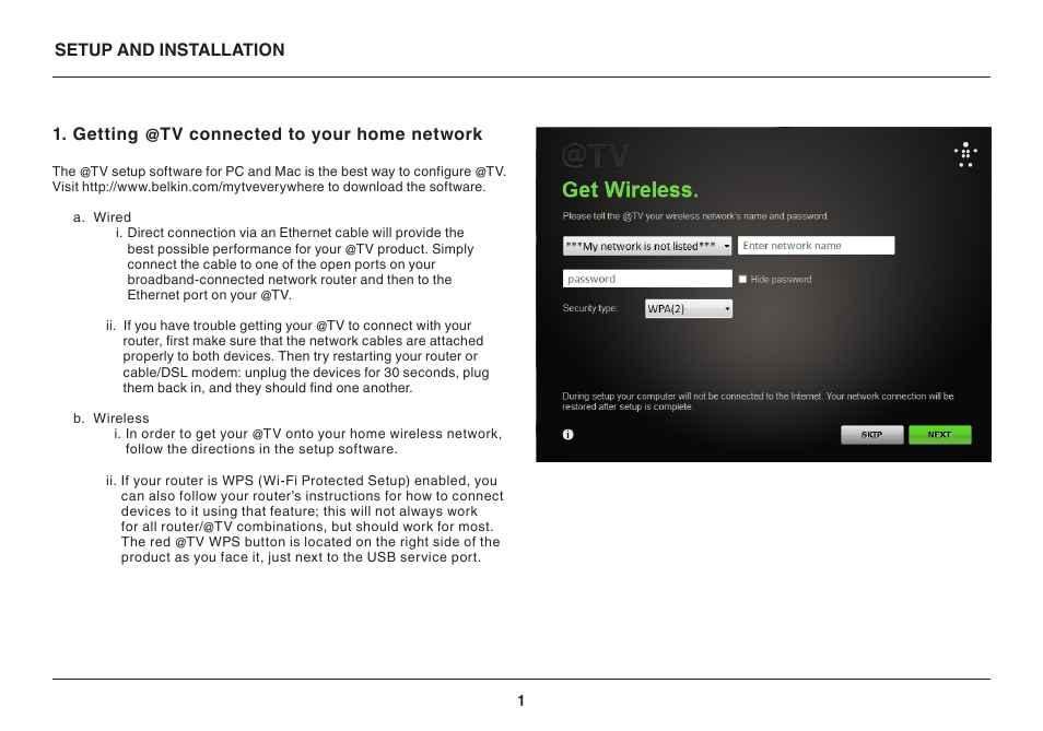 Belkin @TVplus G1V1000  8820-01176 User Manual | Page 2 / 15