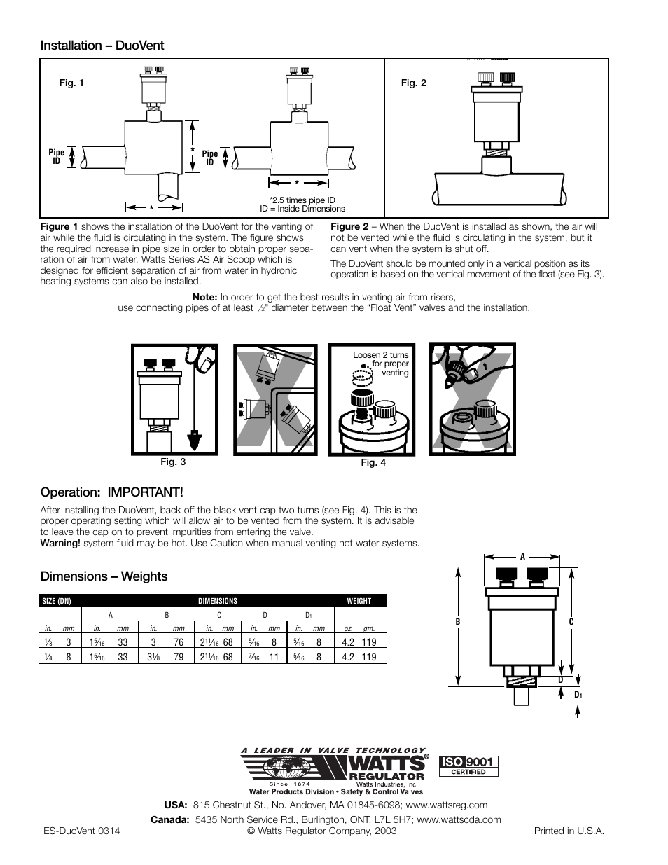 Watts DuoVent User Manual | Page 2 / 2