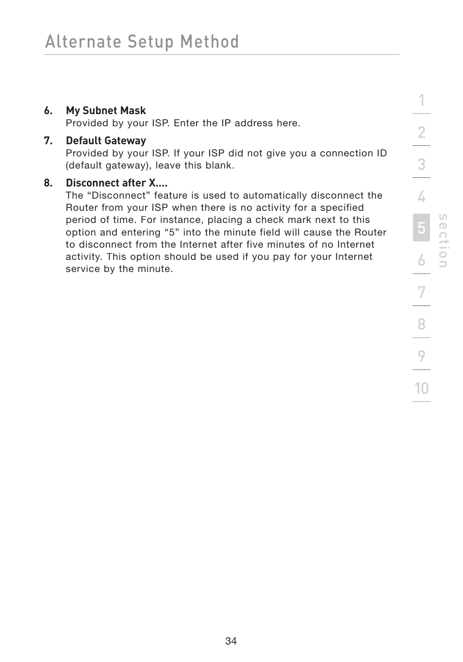 Alternate setup method | Belkin F5D8233-4 User Manual | Page 37 / 104
