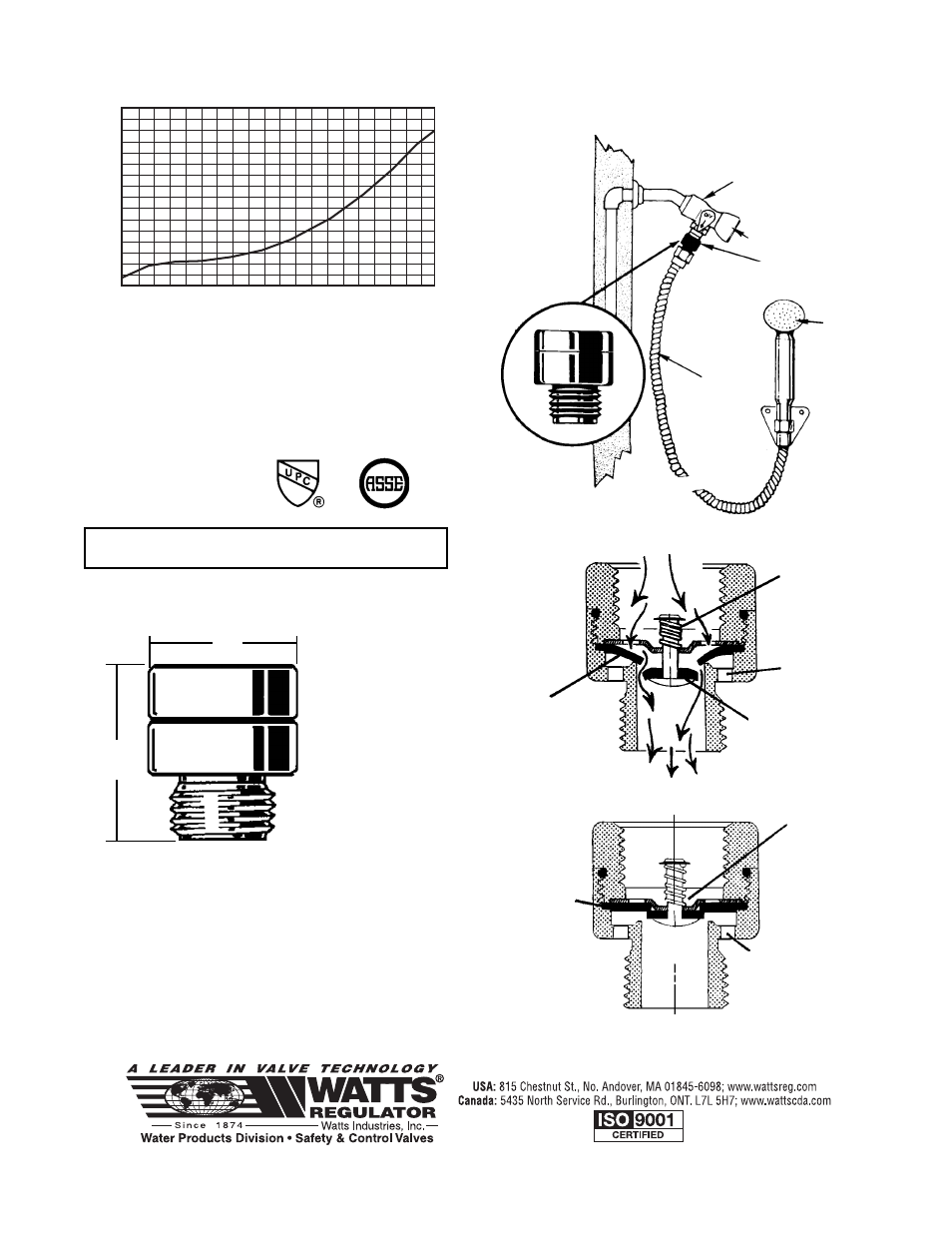 Capacity standards, Dimensions - weight material specifications, Installation | Operation | Watts S8 User Manual | Page 2 / 2