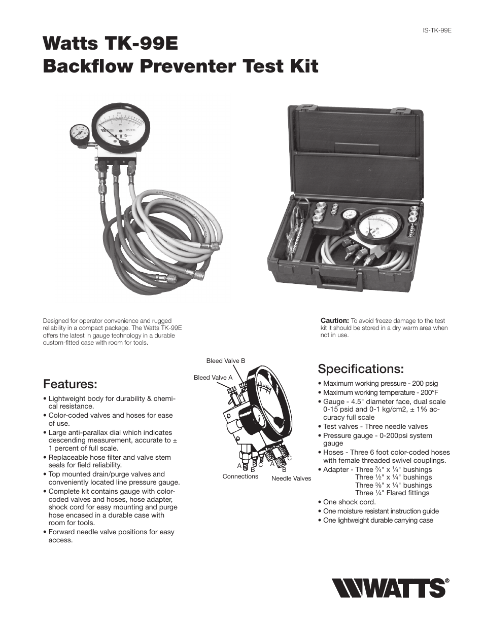 Watts TK-99E User Manual | 4 pages