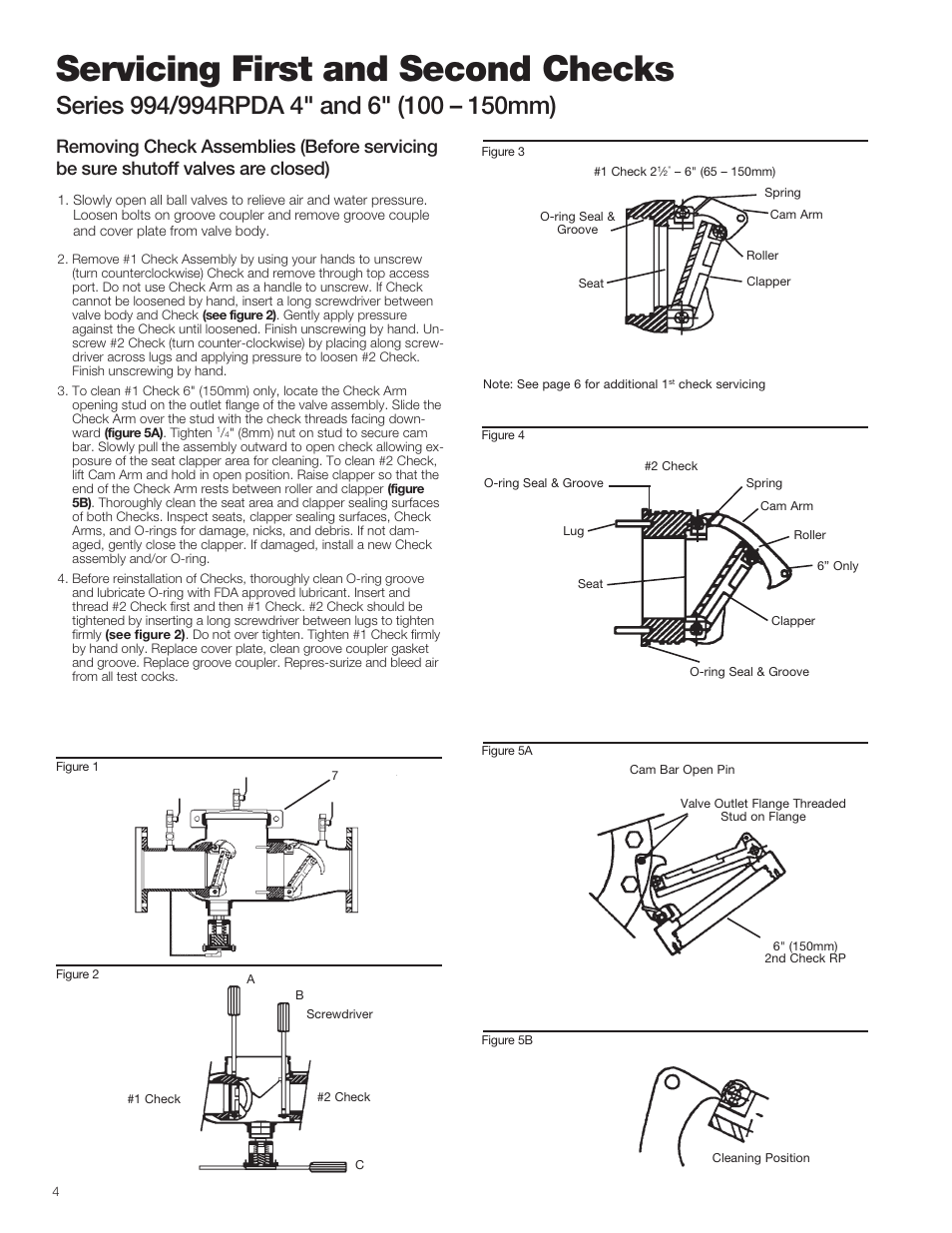 Servicing first and second checks | Watts 994 User Manual | Page 4 / 8