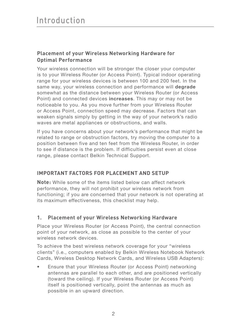 Introduction, Se ct io n | Belkin F5D7050 User Manual | Page 4 / 42