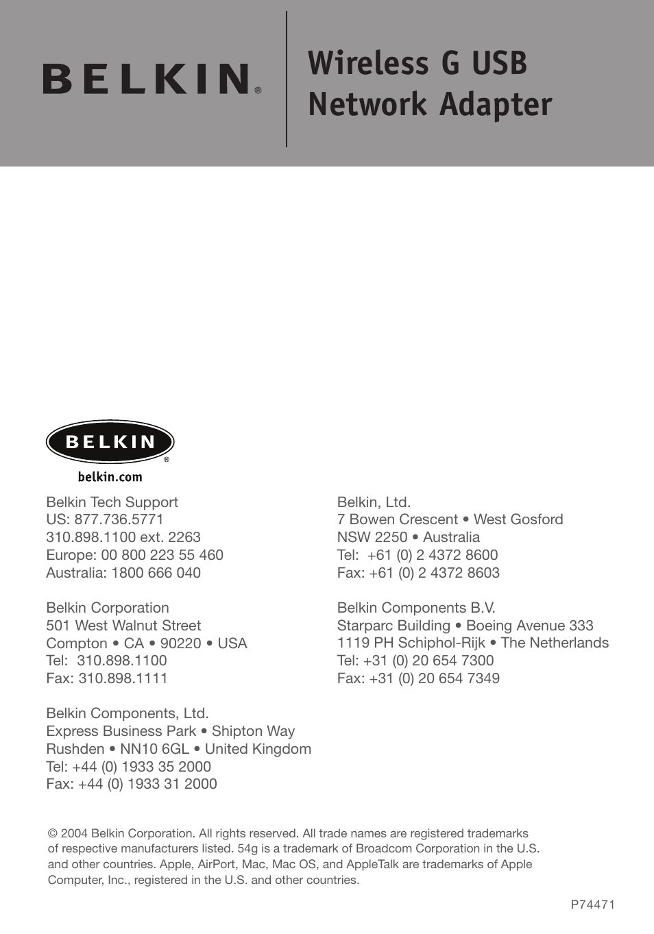 Wireless g usb network adapter, Knowing your router | Belkin F5D7050 User Manual | Page 42 / 42