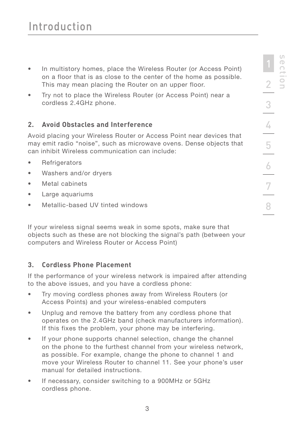 Introduction, Se ct io n | Belkin F5D7050 User Manual | Page 5 / 42