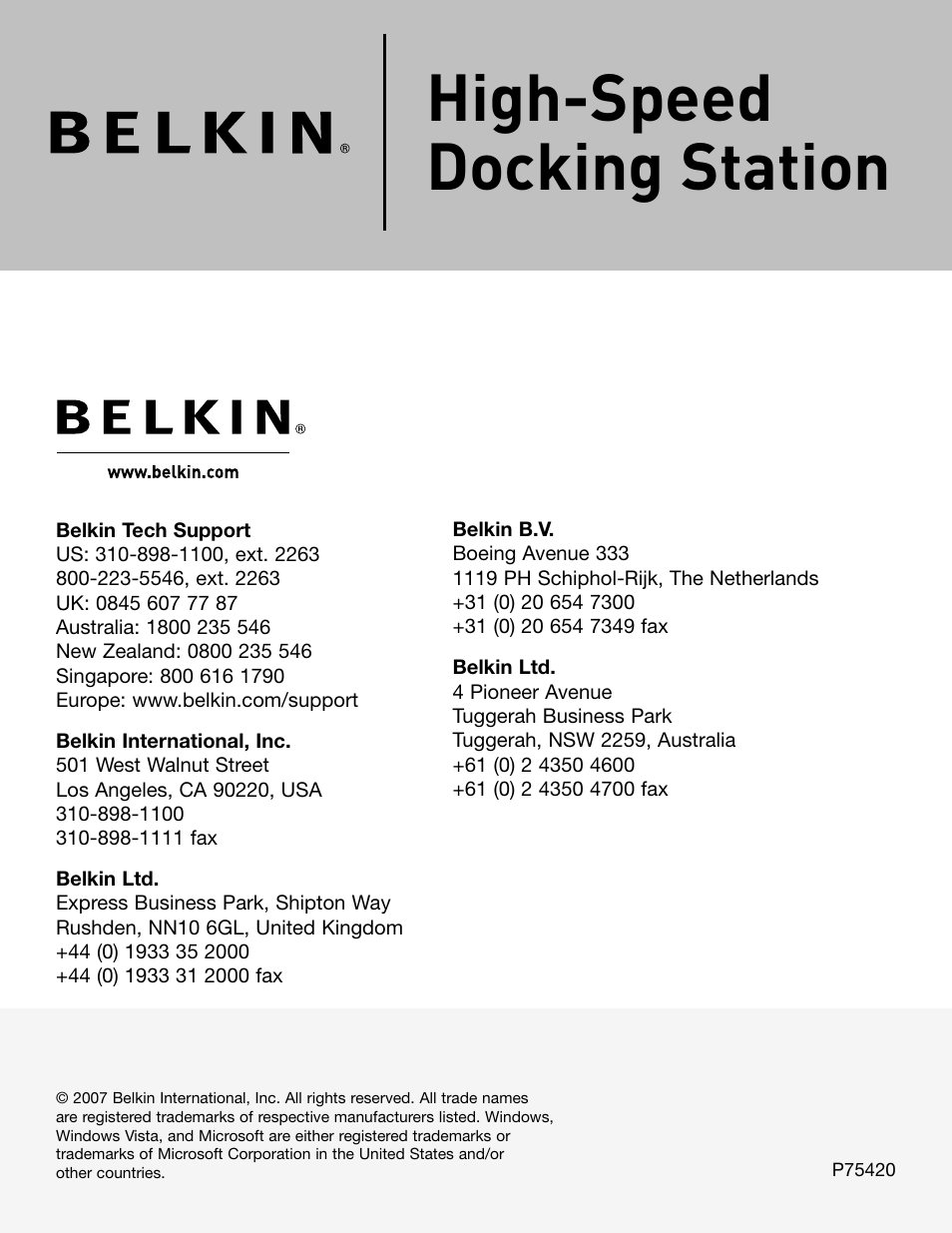 Belkin F5U273 User Manual | 32 pages