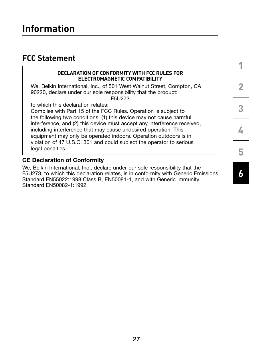 Belkin F5U273 User Manual | Page 30 / 32