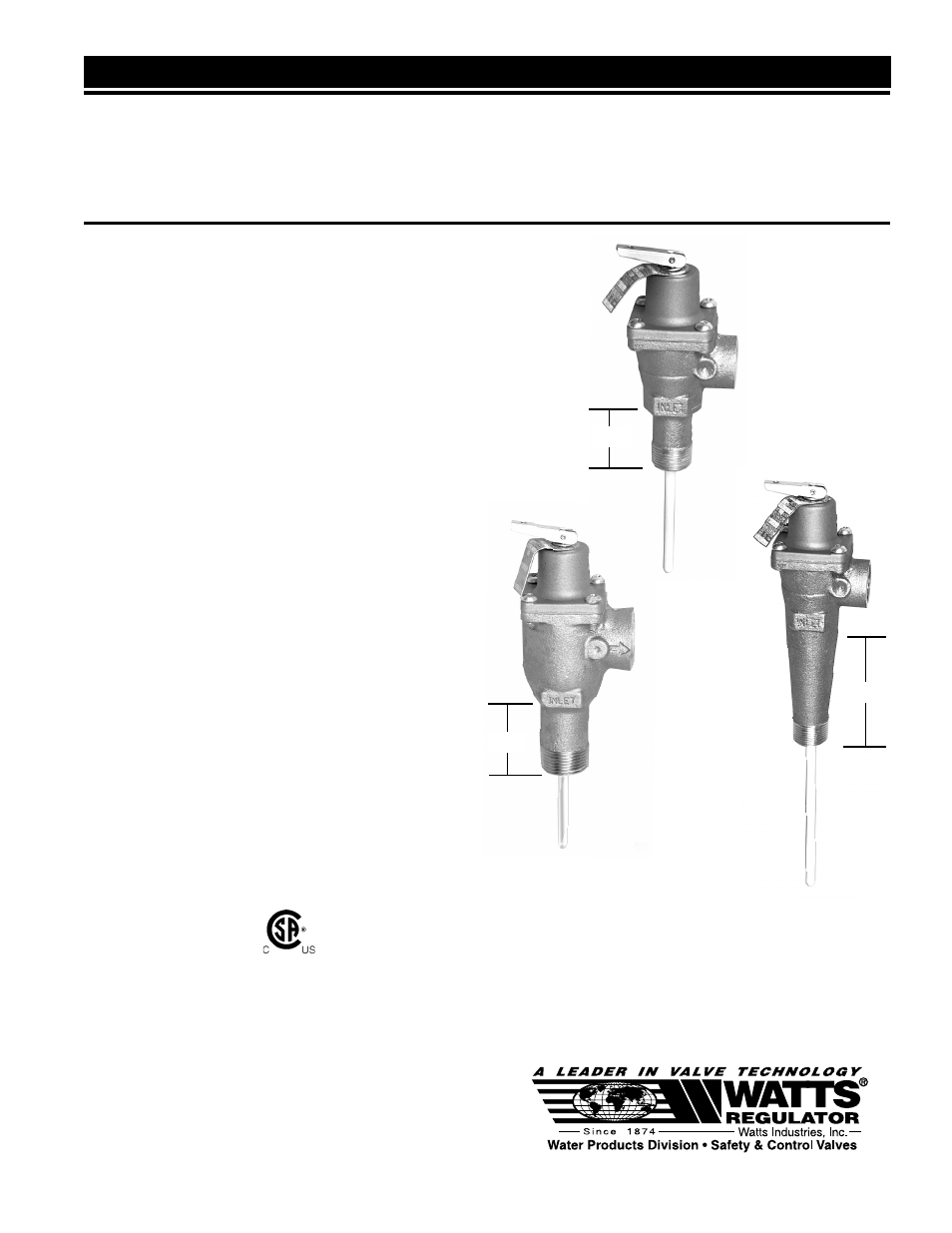 Watts LLL40XL User Manual | 2 pages
