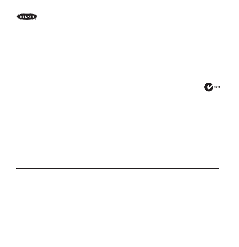 Disclaimer | Belkin F8E462EA T7419ZM/A User Manual | Page 8 / 9