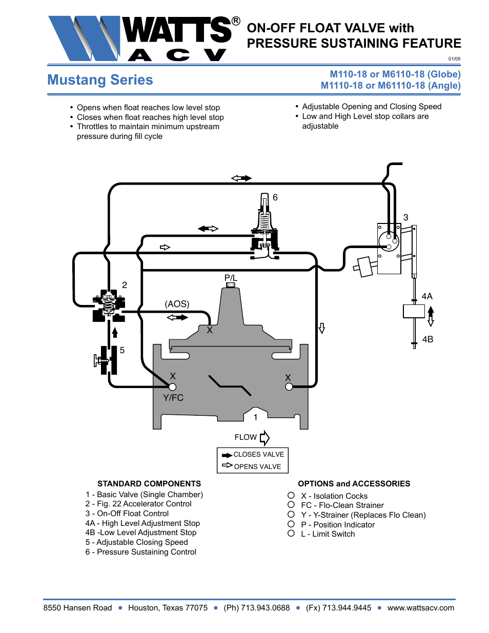 Watts M1110-18 User Manual | 1 page