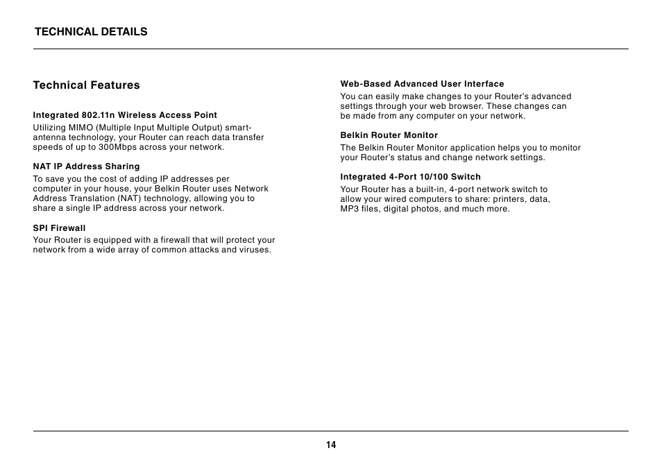 Belkin Wireless N Router N300 User Manual | Page 16 / 42