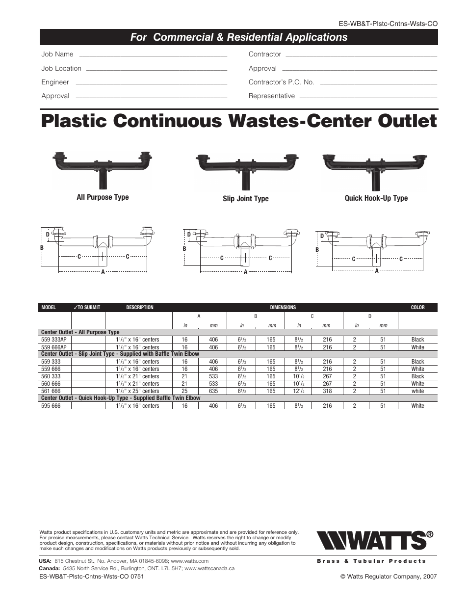 Watts 597 666 User Manual | 1 page