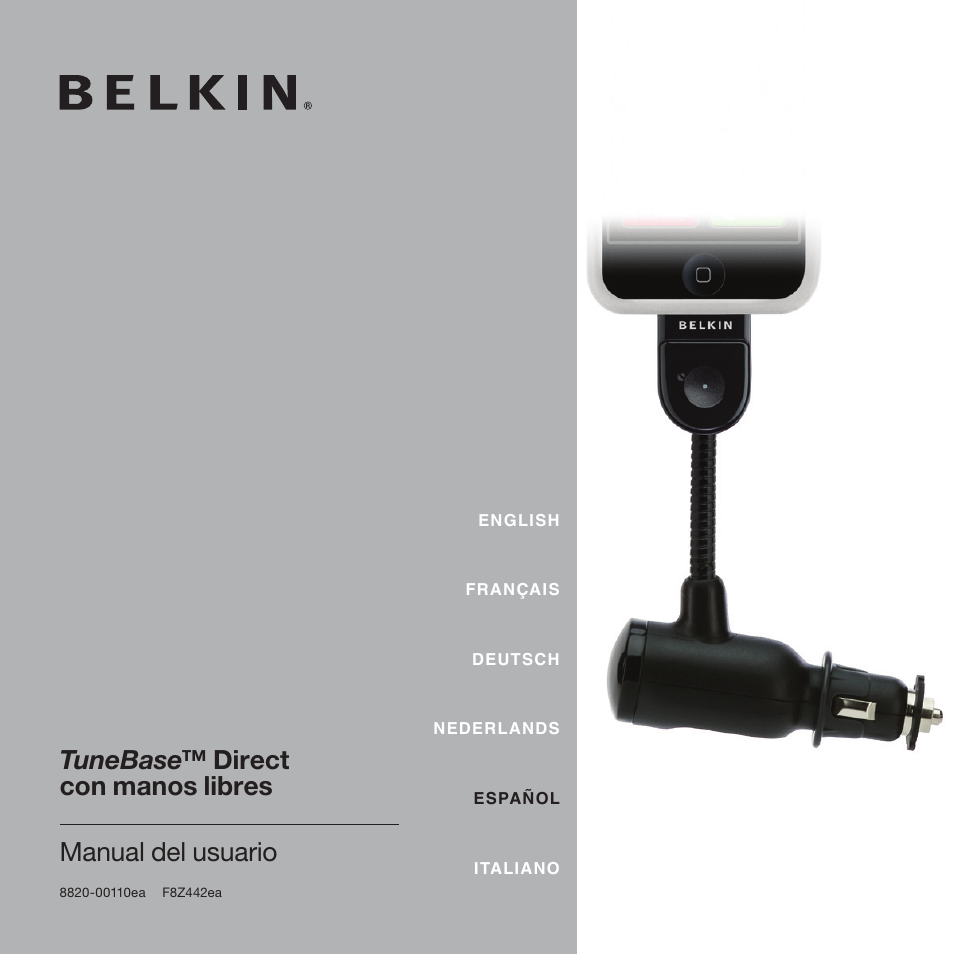 Español | Belkin Belkine TuneBase Direct with Hands-Free 8820-00110ea User Manual | Page 109 / 162