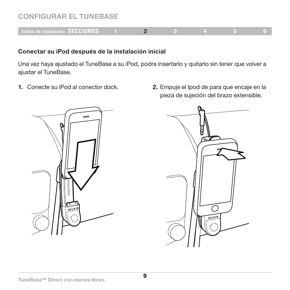 Configurar el tunebase | Belkin Belkine TuneBase Direct with Hands-Free 8820-00110ea User Manual | Page 119 / 162