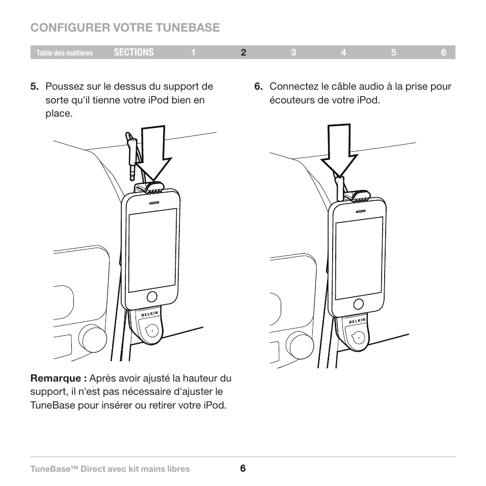 Configurer votre tunebase | Belkin Belkine TuneBase Direct with Hands-Free 8820-00110ea User Manual | Page 35 / 162