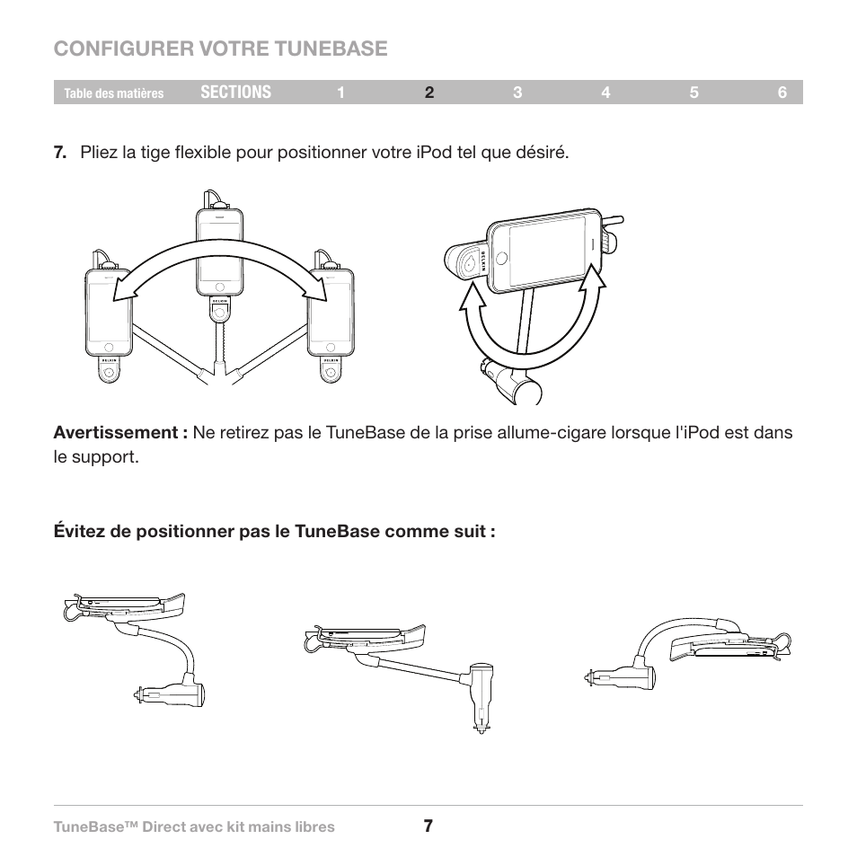 Landscape, Configurer votre tunebase | Belkin Belkine TuneBase Direct with Hands-Free 8820-00110ea User Manual | Page 36 / 162