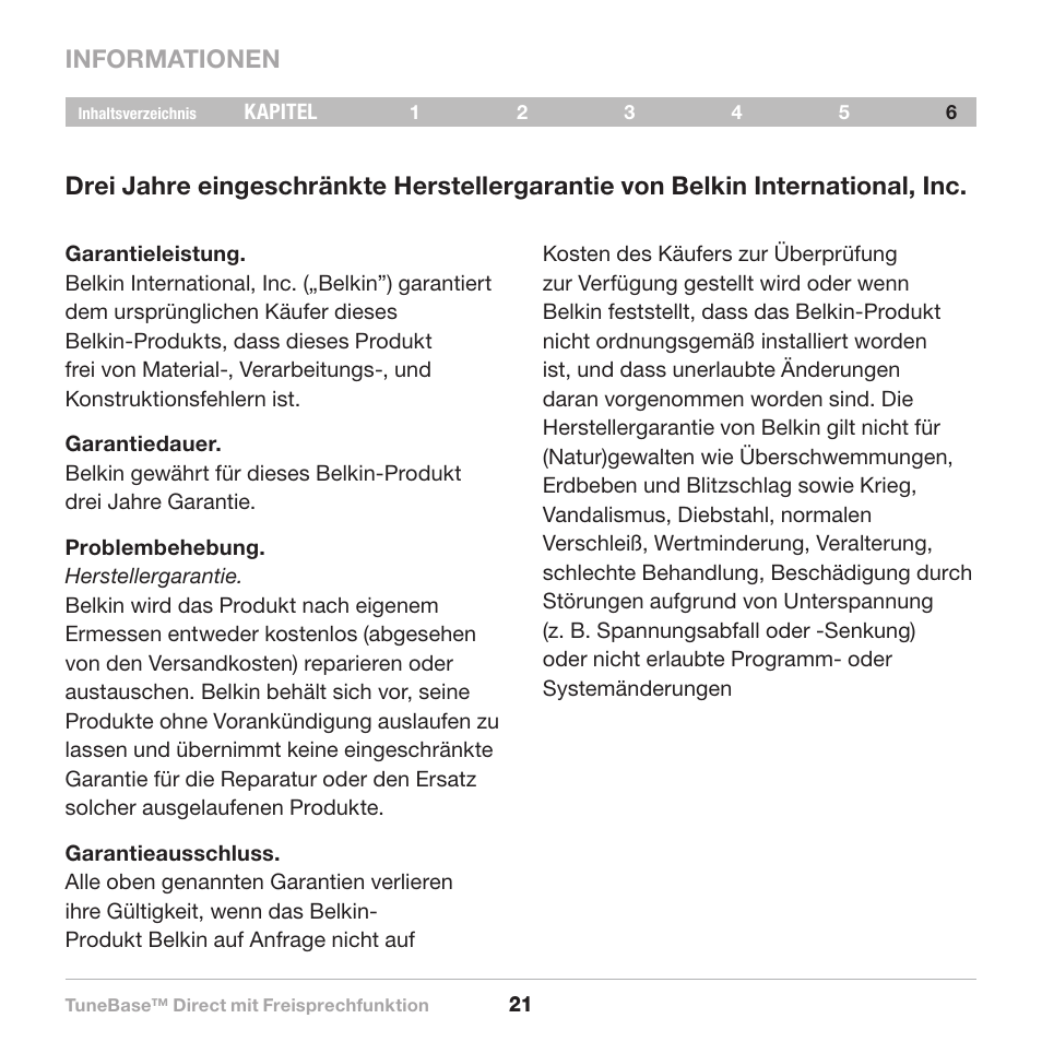 Belkin Belkine TuneBase Direct with Hands-Free 8820-00110ea User Manual | Page 77 / 162