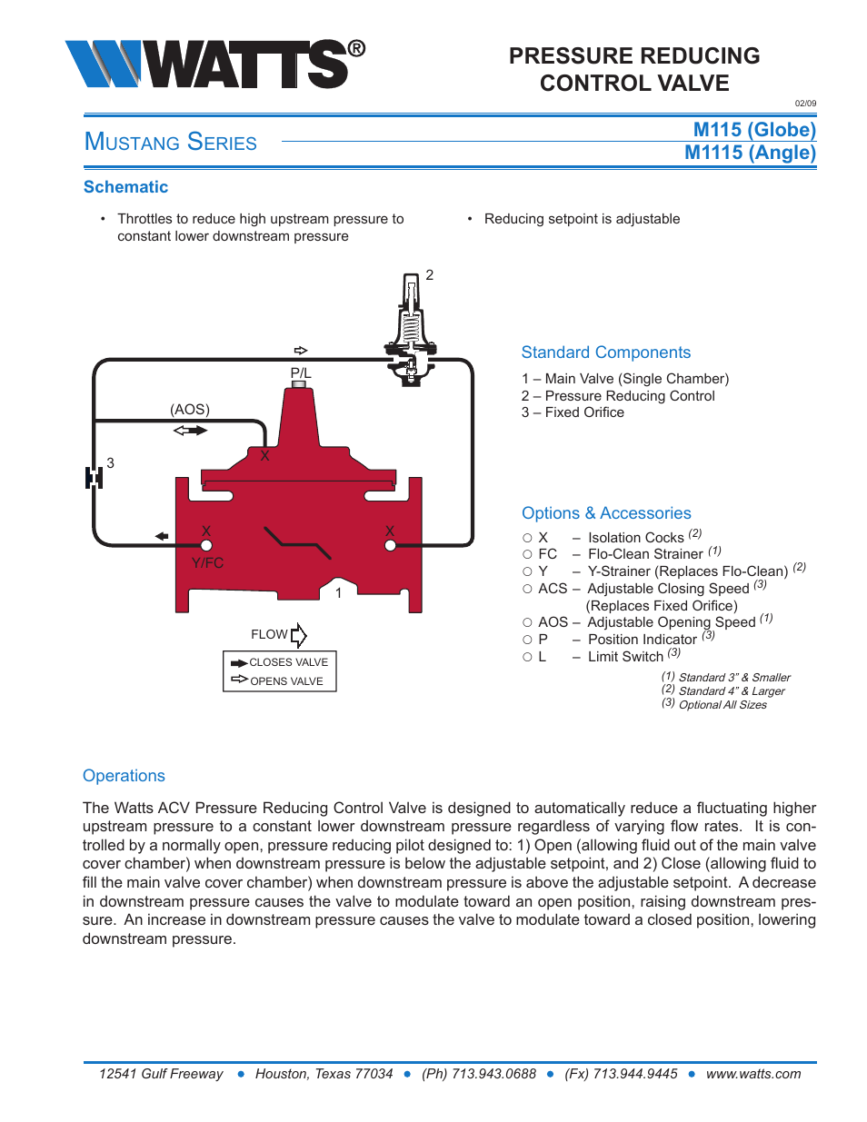 Watts M1115 User Manual | 7 pages