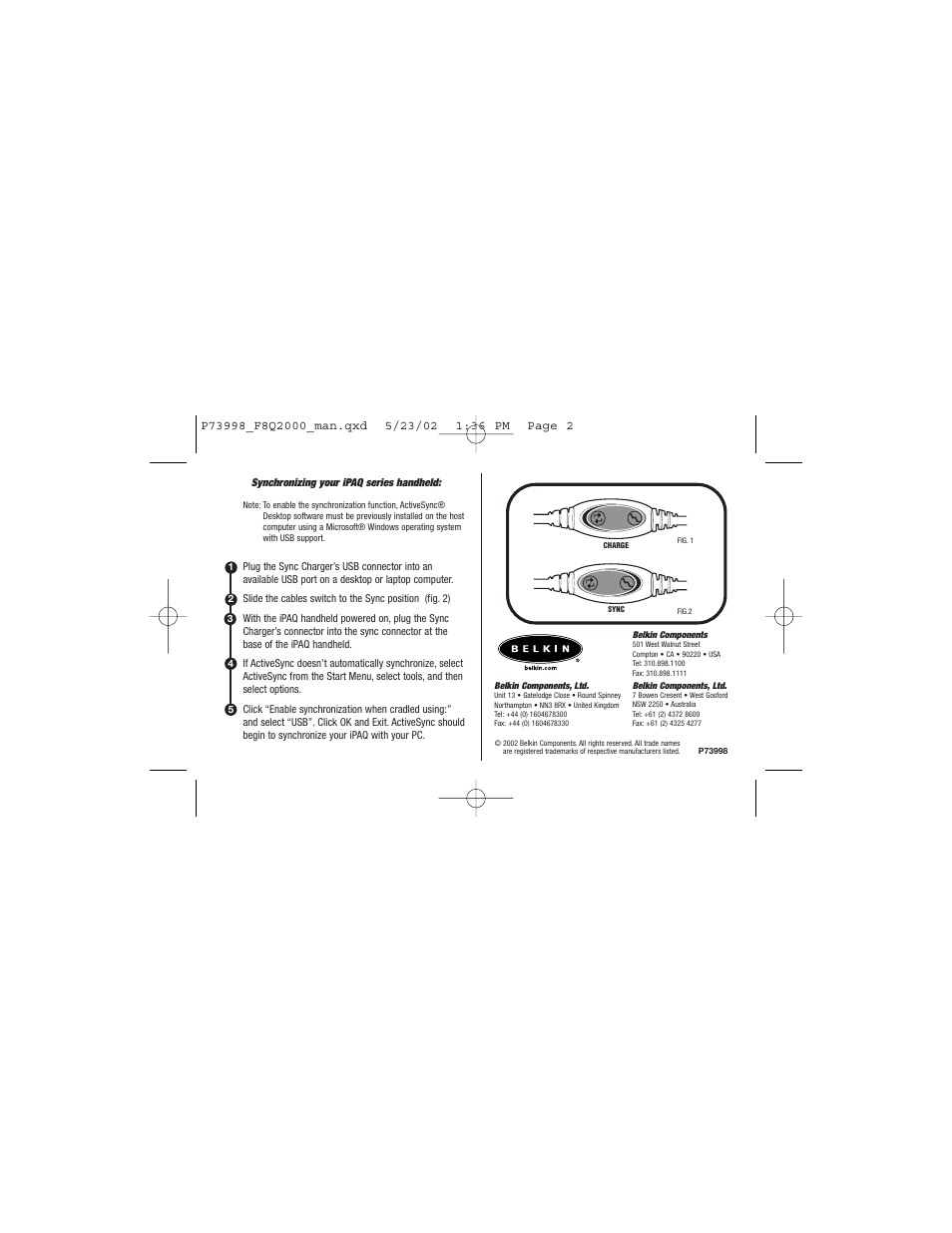 Belkin H3800 User Manual | Page 2 / 2