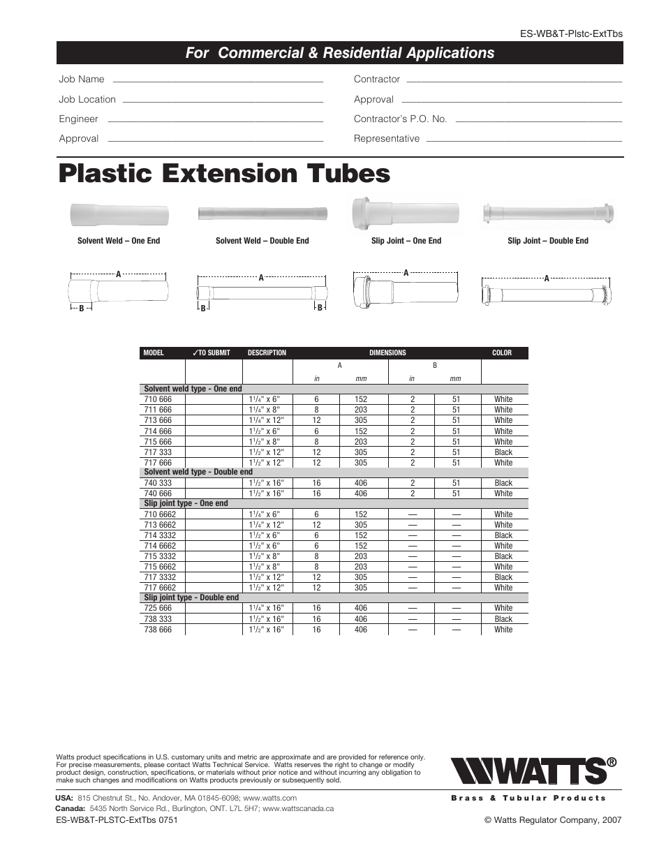 Watts 740 666 User Manual | 1 page