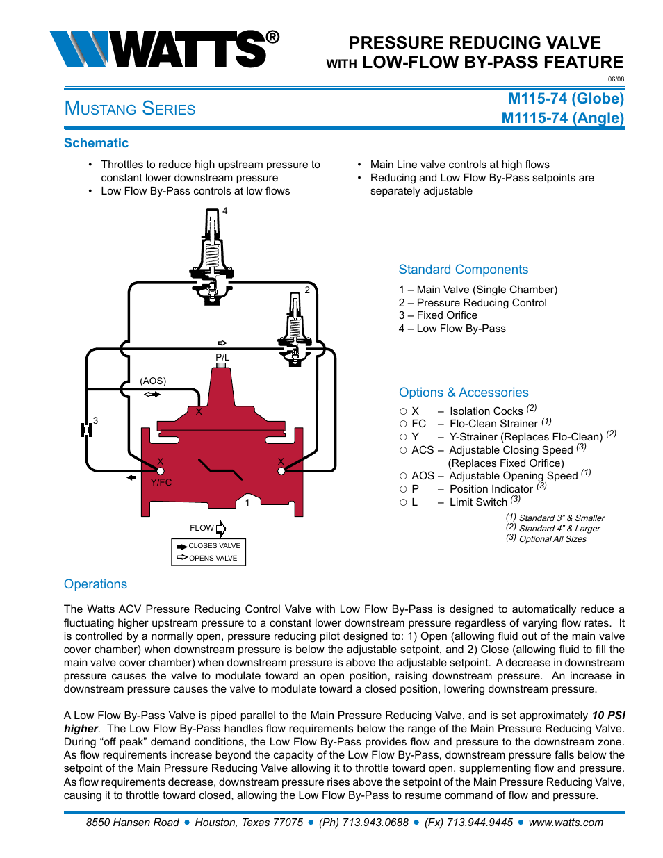 Watts M1115-74 User Manual | 7 pages