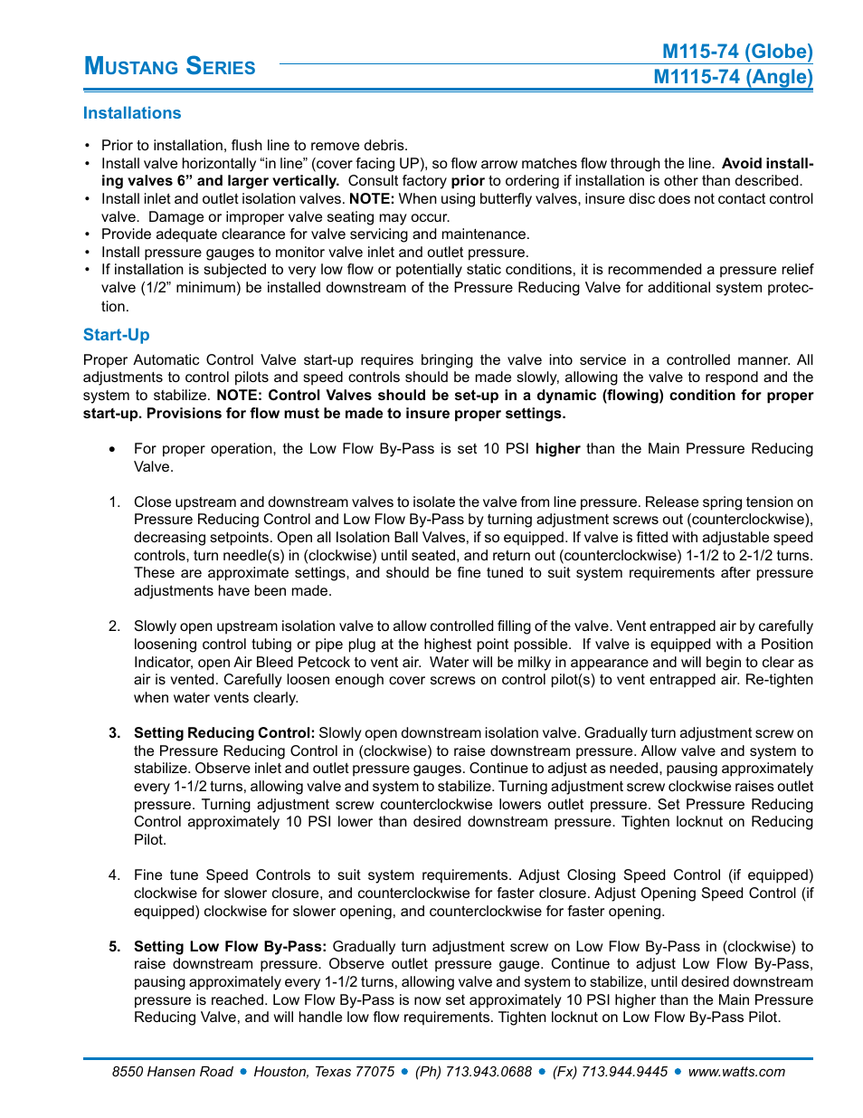 Watts M1115-74 User Manual | Page 6 / 7