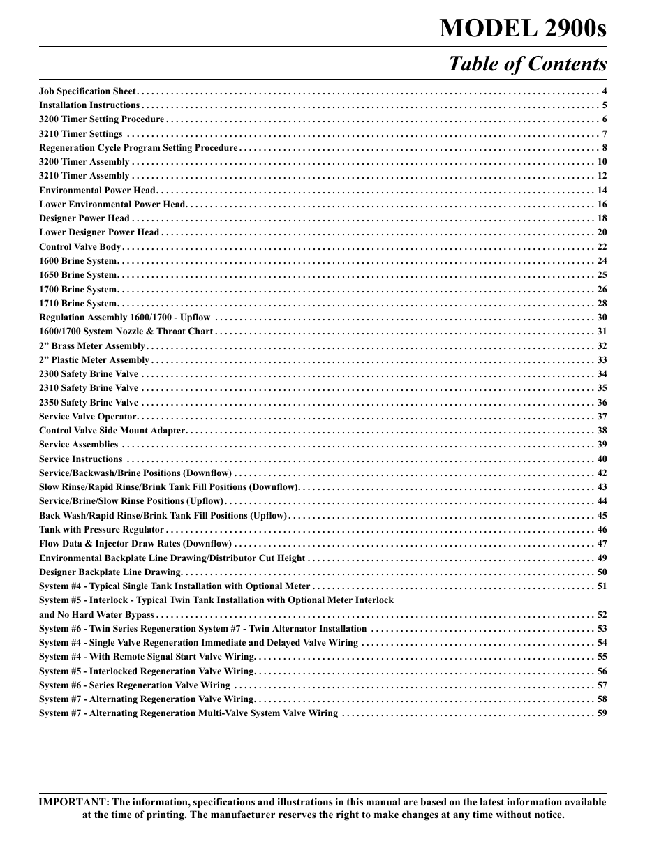 Watts Fleck 2900 Brass Valve User Manual | Page 3 / 60