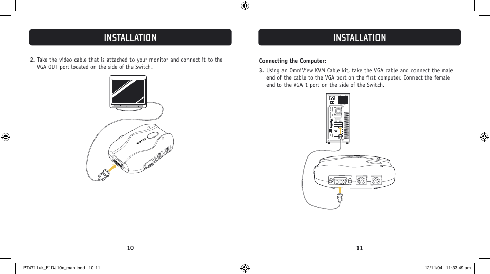 Installation | Belkin F1DJ104P User Manual | Page 7 / 15