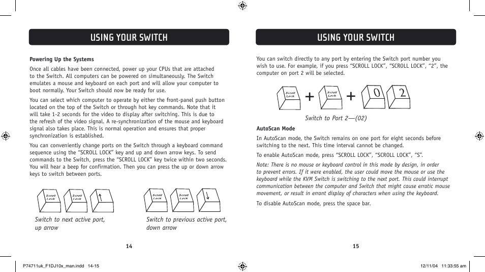 Using your switch | Belkin F1DJ104P User Manual | Page 9 / 15