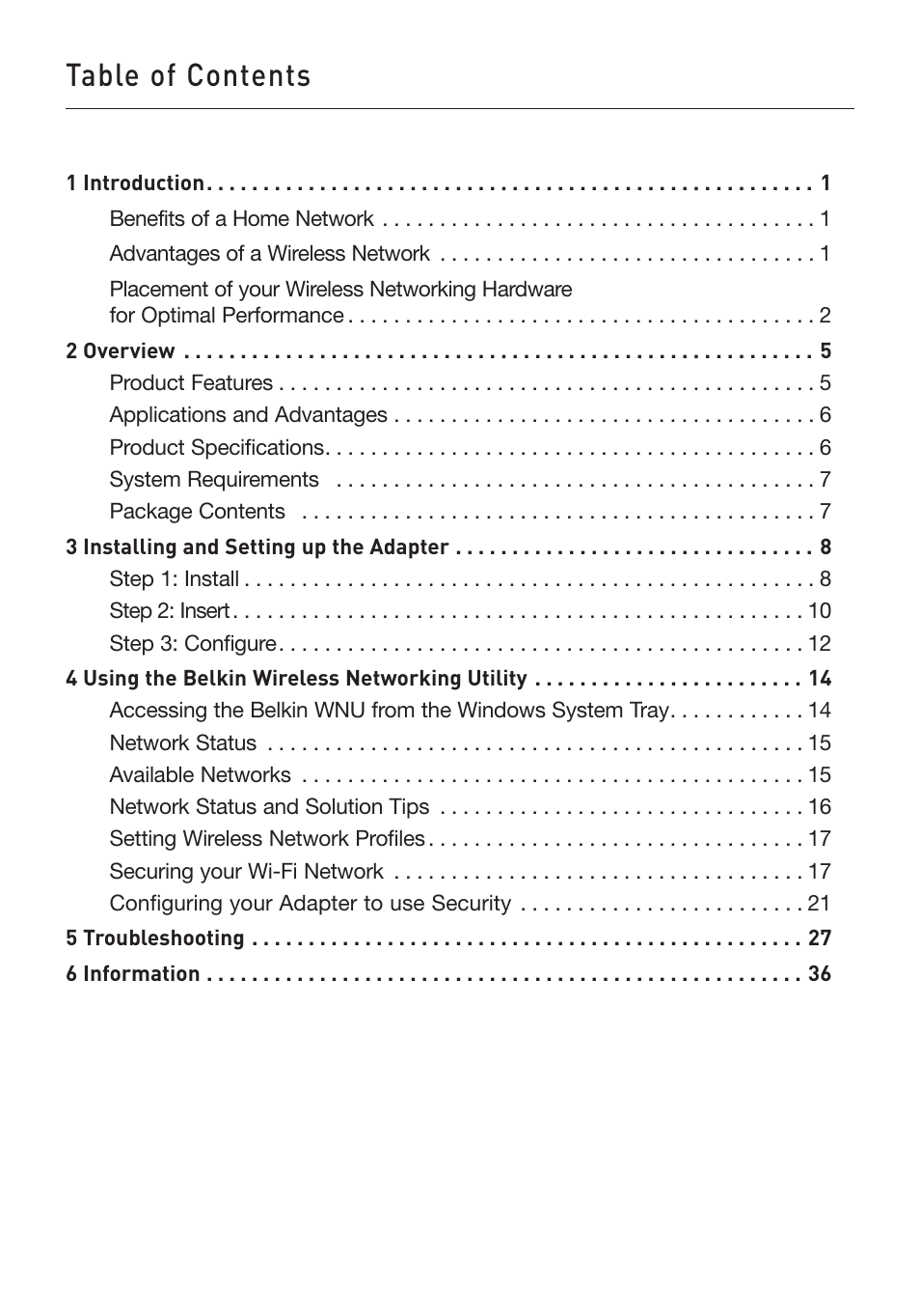 Belkin F5D9050 User Manual | Page 3 / 44