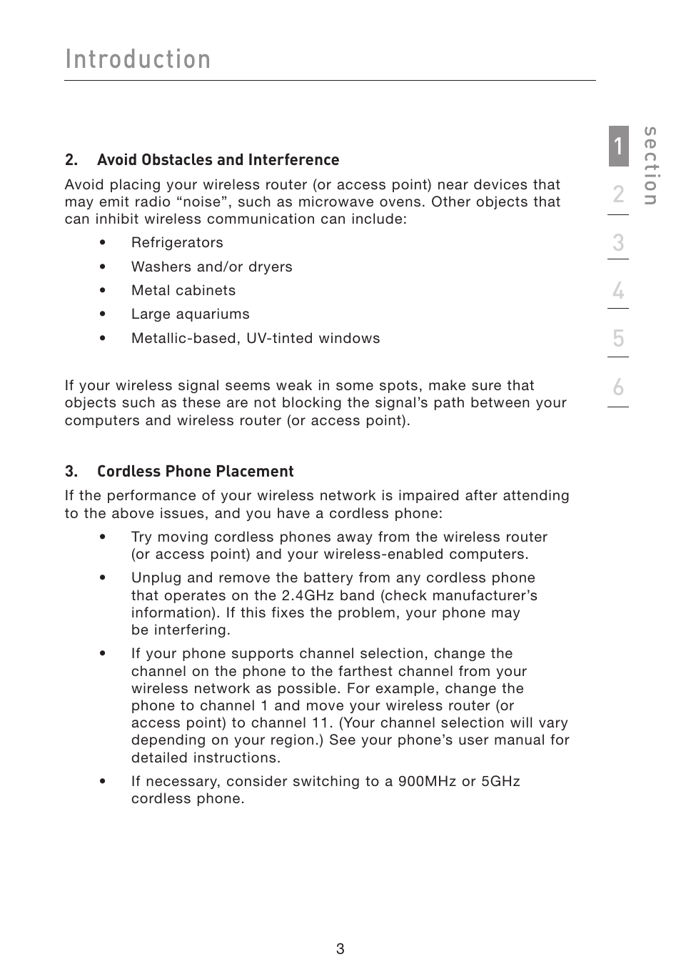 Introduction, Se ct io n | Belkin F5D9050 User Manual | Page 7 / 44
