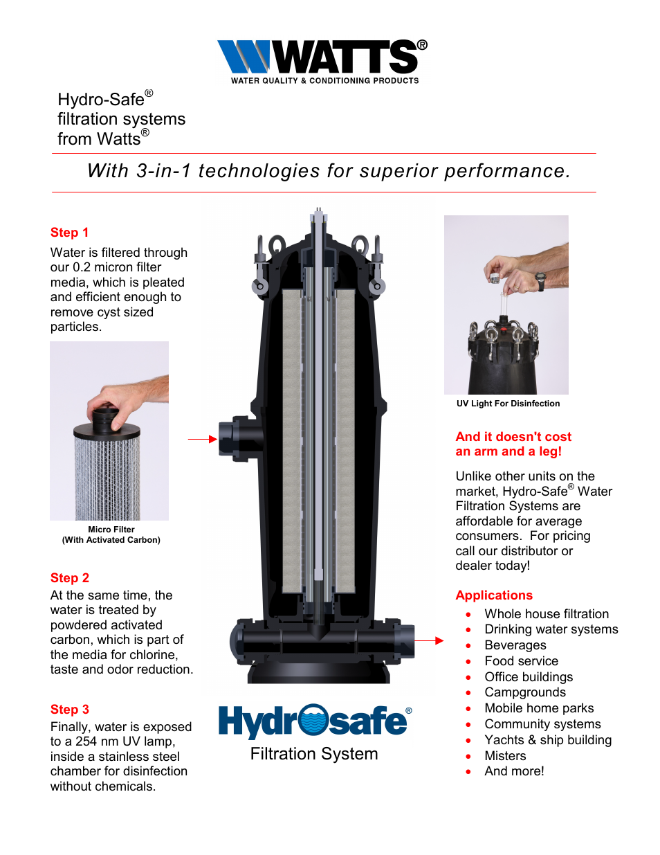 Watts HSFS-150 User Manual | 2 pages