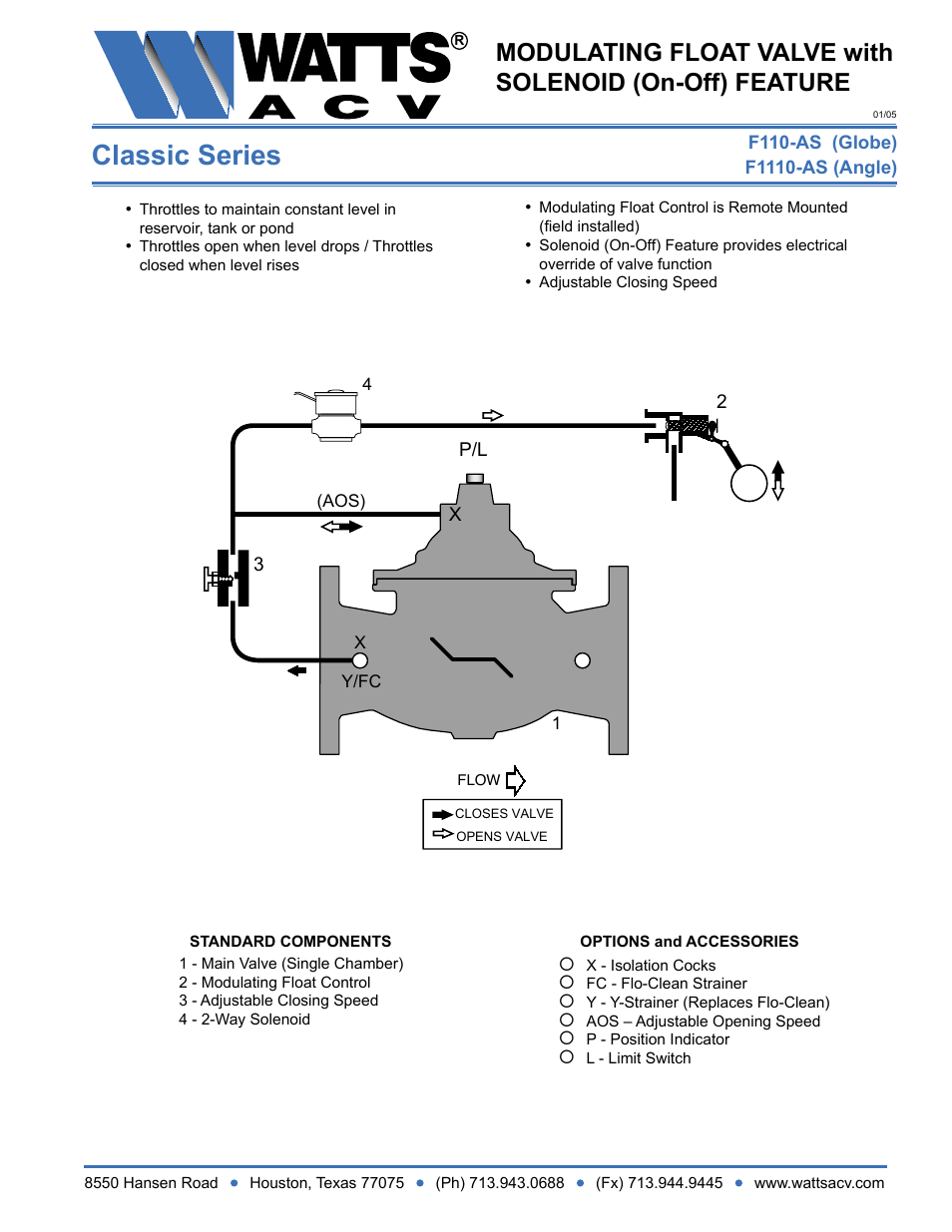 Watts F1110-AS User Manual | 1 page