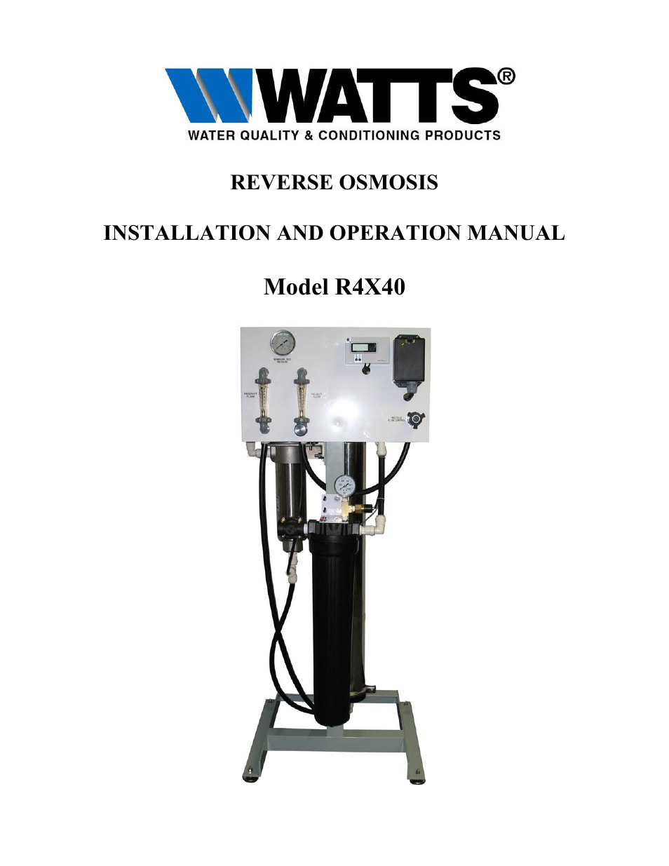 Watts R4X40-3 User Manual | 16 pages