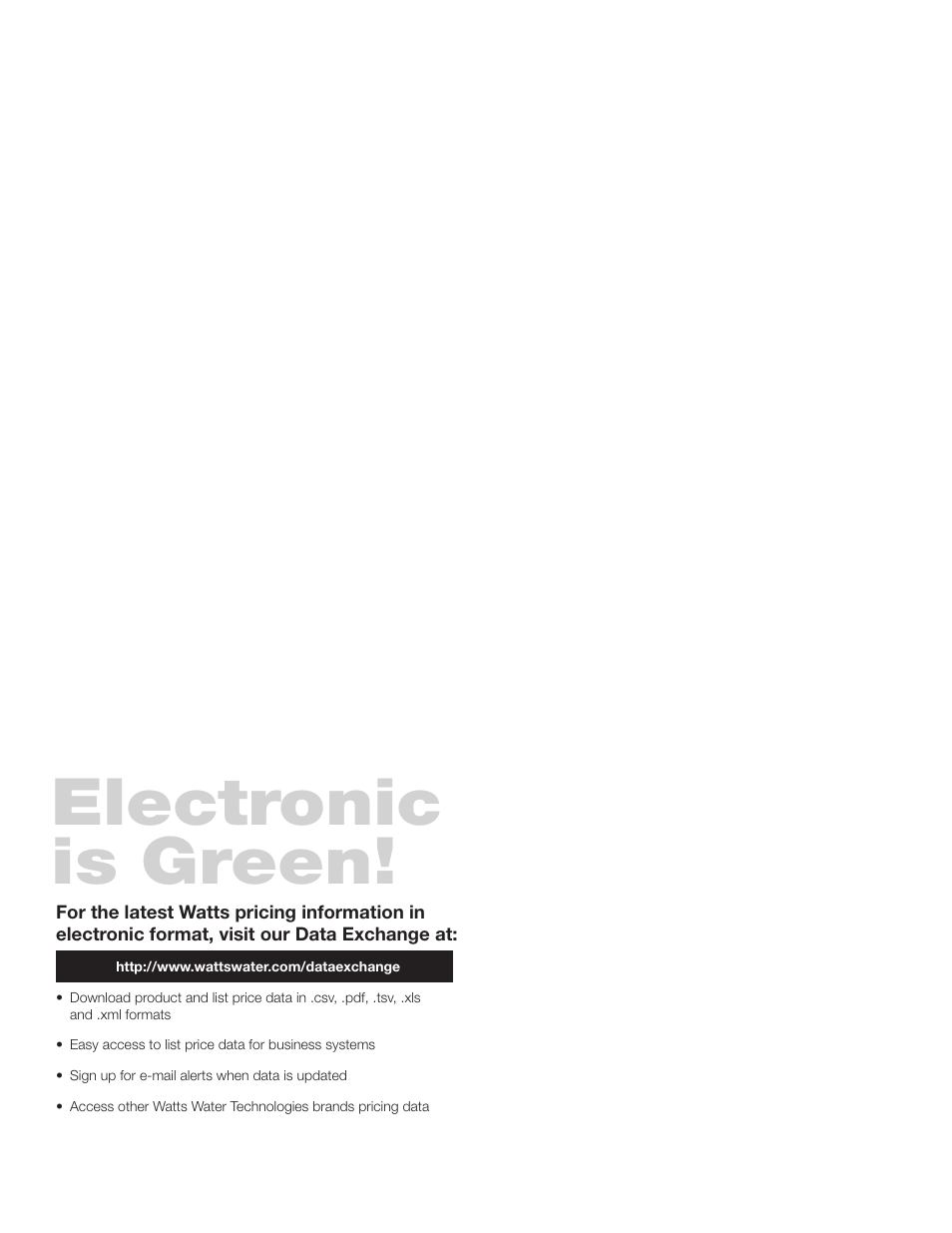 Electronic is green | Watts S8 User Manual | Page 2 / 54