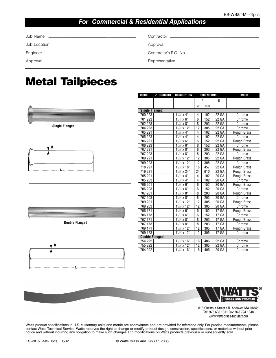Watts 755 222 User Manual | 1 page