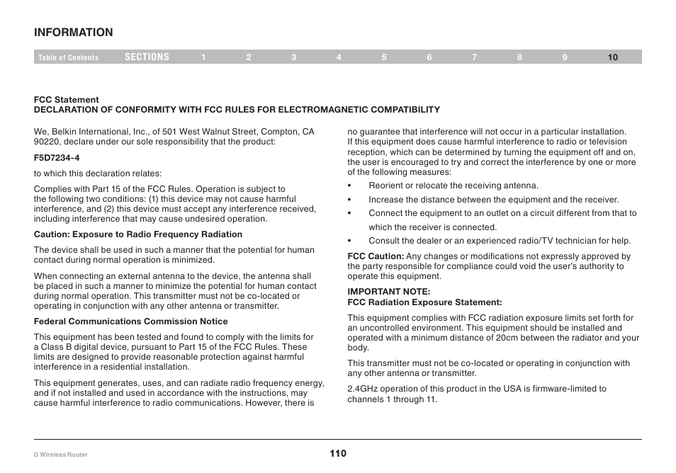 Belkin PM01110EA User Manual | Page 112 / 118