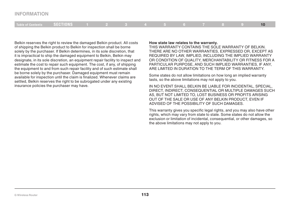 Belkin PM01110EA User Manual | Page 115 / 118