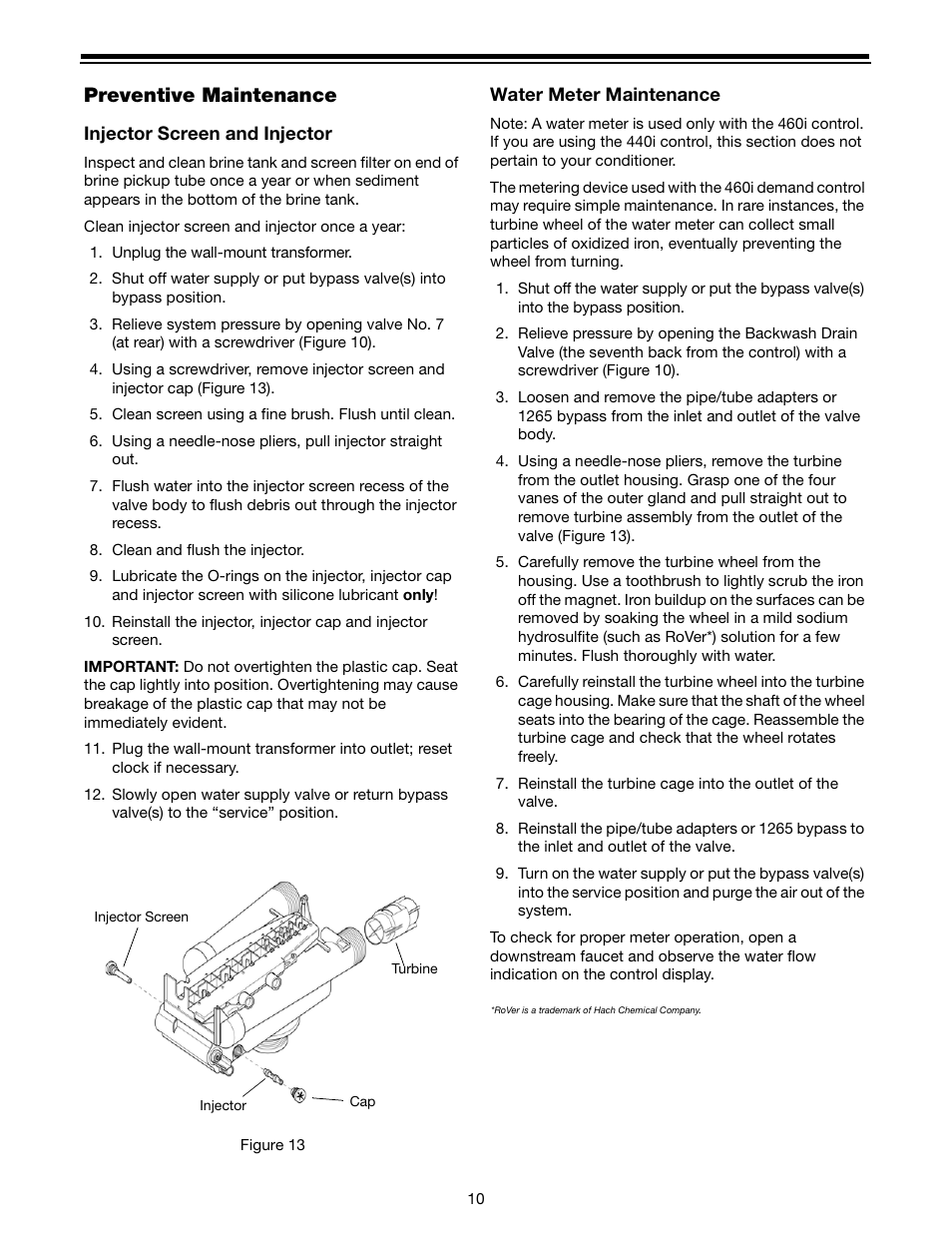 Preventive maintenance | Watts N2050A User Manual | Page 10 / 24