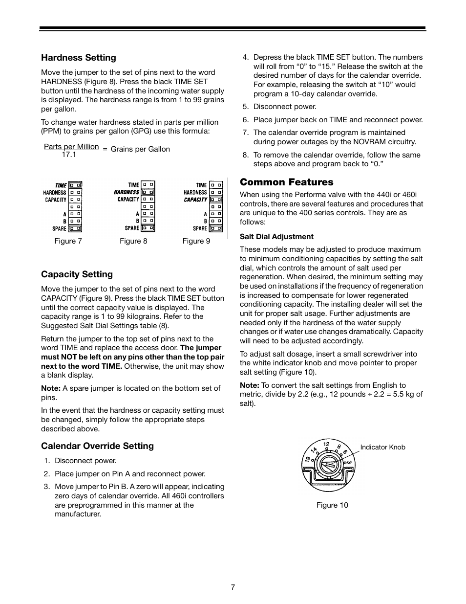 Common features | Watts N2050A User Manual | Page 7 / 24