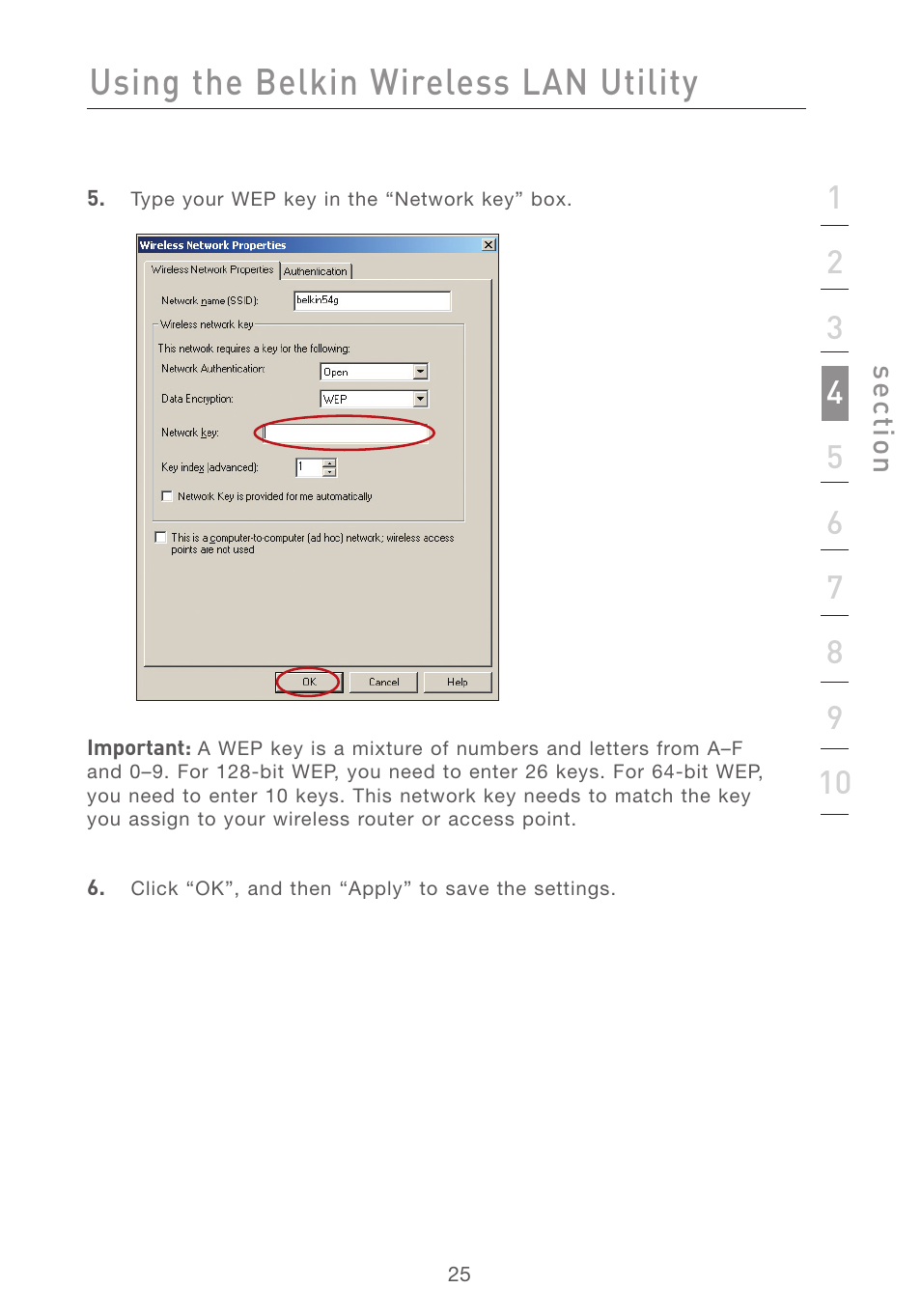 Using the belkin wireless lan utility | Belkin F5D7011 User Manual | Page 27 / 48