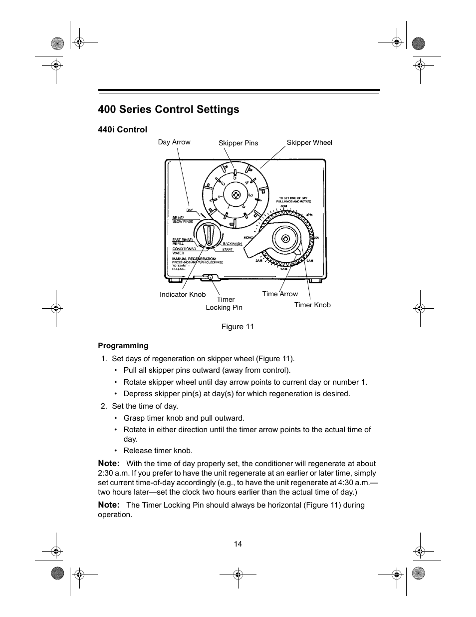 400 series control settings, 440i control | Watts Autotrol 255 (400 Series) User Manual | Page 14 / 32
