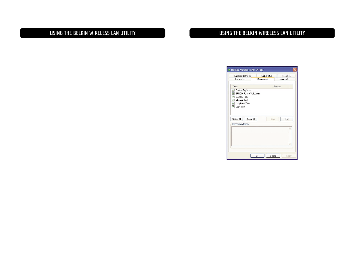 Using the belkin wireless lan utility | Belkin F5D7000 User Manual | Page 15 / 19