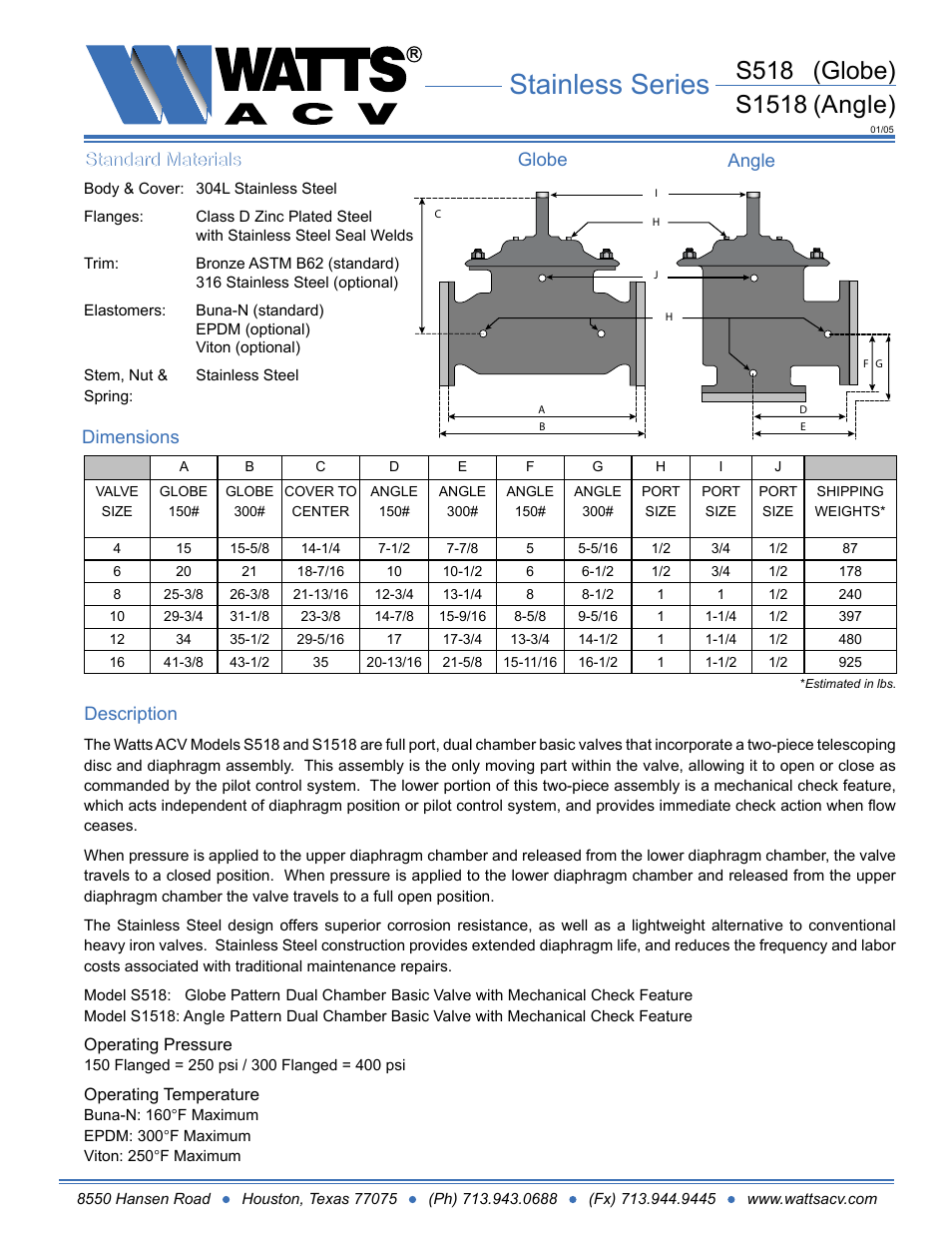 Watts S1513-AK User Manual | 2 pages
