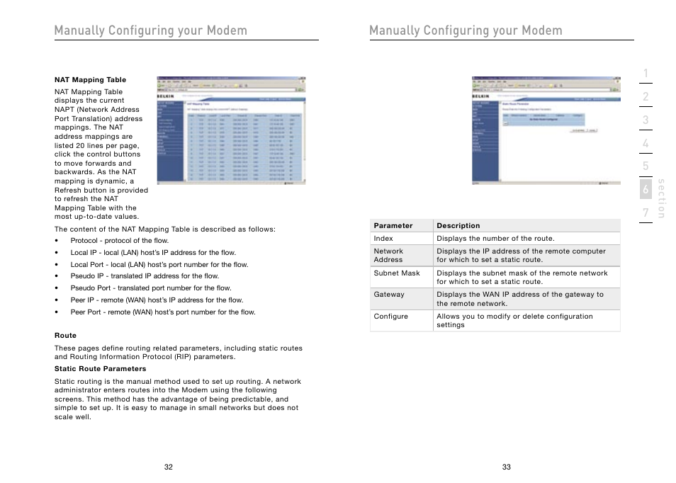 Manually configuring your modem | Belkin High Speed ADSL2+ Modem F5D5730au User Manual | Page 18 / 30