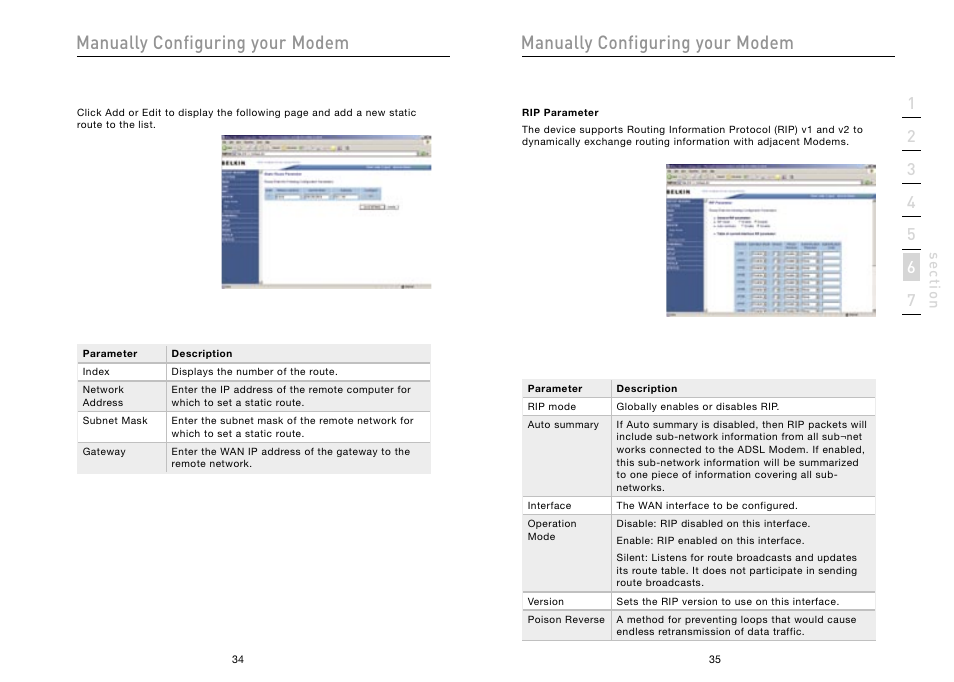 Manually configuring your modem | Belkin High Speed ADSL2+ Modem F5D5730au User Manual | Page 19 / 30