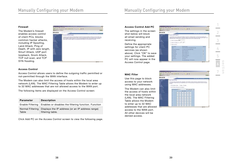 Manually configuring your modem | Belkin High Speed ADSL2+ Modem F5D5730au User Manual | Page 21 / 30