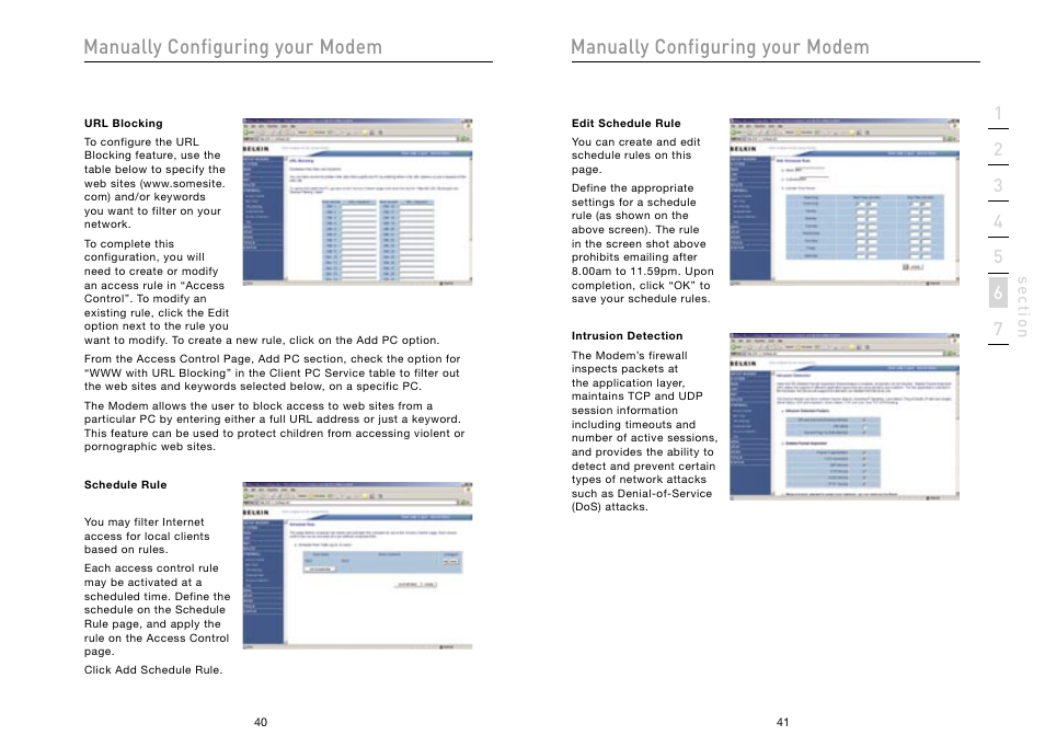 Manually configuring your modem | Belkin High Speed ADSL2+ Modem F5D5730au User Manual | Page 22 / 30