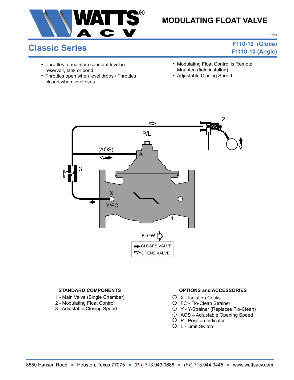 Watts F1110-10 User Manual | 1 page